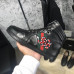 Gucci High Top Snake Embroidered Sneaker Black